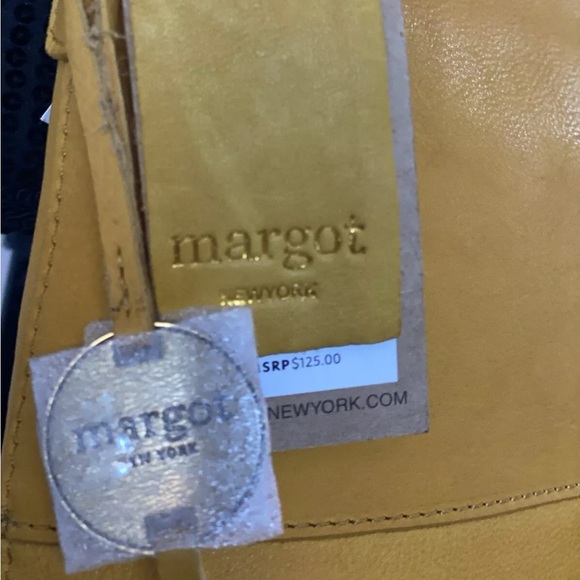 NWT Margot Derby Crossbody Bag & Margot Kate Card Case Soft Yellow Leather 2-PC - Picture 14 of 15